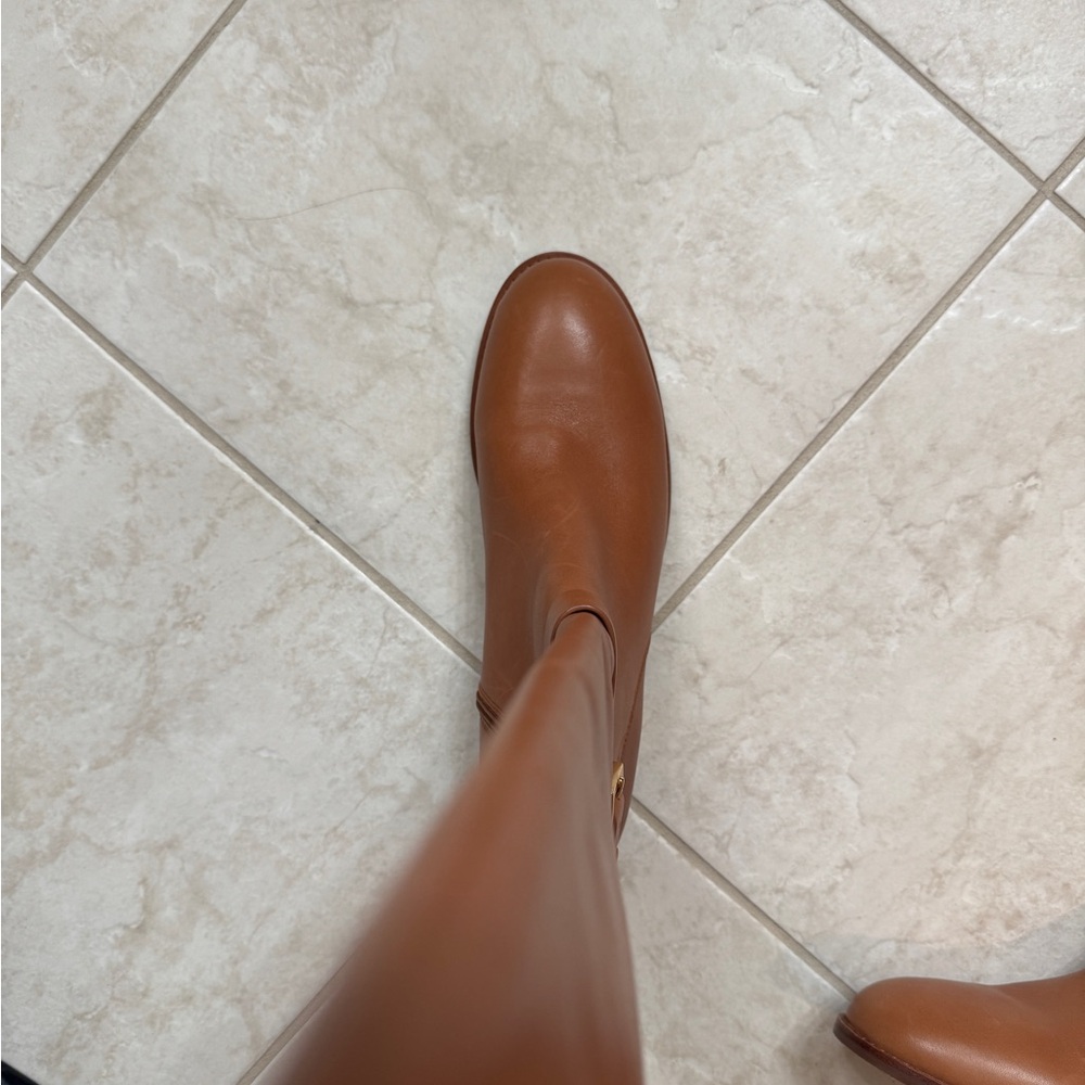 Tory Burch Tan Leather Ankle Boots - Picture 2 of 7